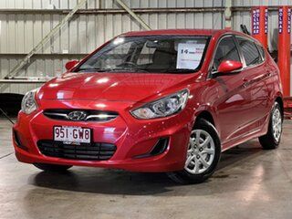 2014 Hyundai Accent RB2 Active Red 4 Speed Sports Automatic Hatchback.