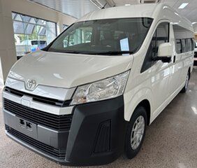 2021 Toyota HiAce GDH322R Commuter High Roof Super LWB White 6 Speed Sports Automatic Bus