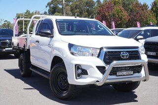 2020 Toyota Hilux GUN126R SR Extra Cab White 6 Speed Sports Automatic Cab Chassis.