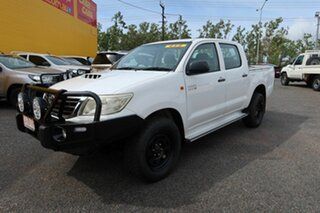2012 Toyota Hilux KUN26R MY12 SR Double Cab White 5 Speed Manual Cab Chassis