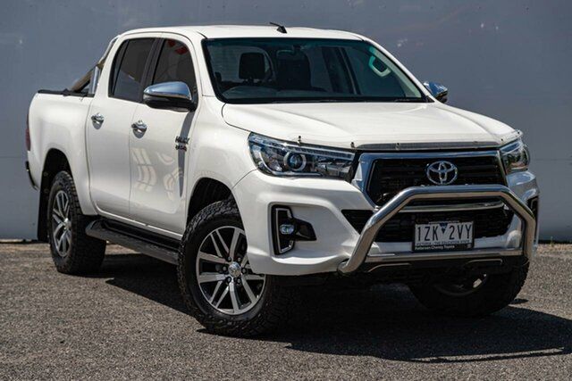 Pre-Owned Toyota Hilux GUN126R SR5 Double Cab Keysborough, 2019 Toyota Hilux GUN126R SR5 Double Cab White 6 Speed Sports Automatic Utility