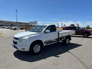 2013 Holden Colorado RG LX (4x4) White 6 Speed Automatic Cab Chassis.