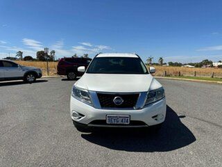 2015 Nissan Pathfinder R52 MY15 ST (4x2) White Continuous Variable Wagon.