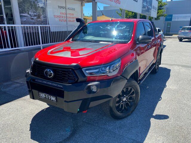 Used Toyota Hilux GUN126R Rugged X Double Cab Hawthorn, 2020 Toyota Hilux GUN126R Rugged X Double Cab Feverish Red 6 Speed Sports Automatic Utility
