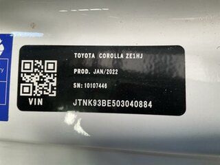 2022 Toyota Corolla ZWE211R Ascent Sport Hybrid White Continuous Variable Hatchback