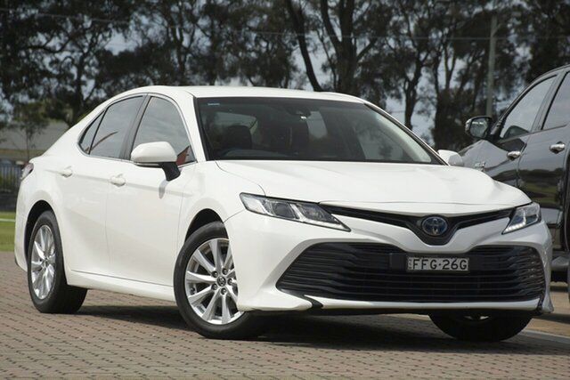 Pre-Owned Toyota Camry AXVH71R Ascent Warwick Farm, 2019 Toyota Camry AXVH71R Ascent Super White 6 Speed Constant Variable Sedan Hybrid