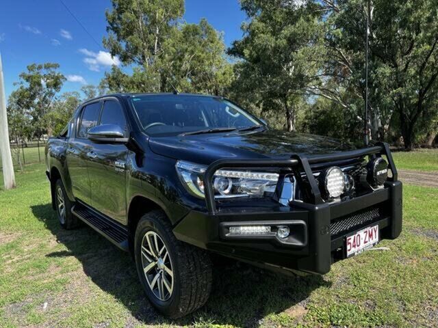 Pre-Owned Toyota Hilux GUN126R MY19 SR5 (4x4) Dalby, 2019 Toyota Hilux GUN126R MY19 SR5 (4x4) Eclipse Black 6 Speed Automatic Double Cab Pick Up