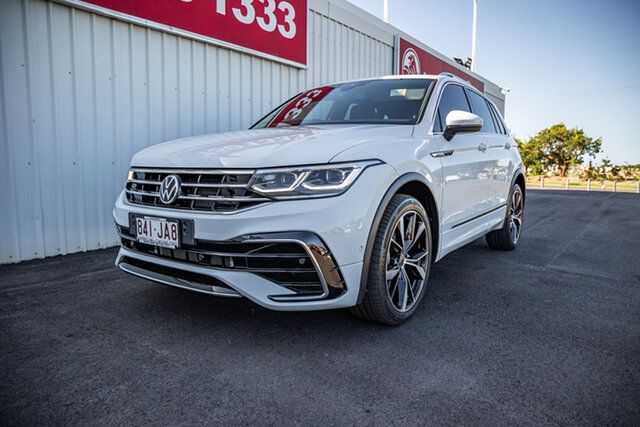 Used Volkswagen Tiguan 5N MY21 147TDI R-Line DSG 4MOTION Bundaberg, 2021 Volkswagen Tiguan 5N MY21 147TDI R-Line DSG 4MOTION White 7 Speed Sports Automatic Dual Clutch