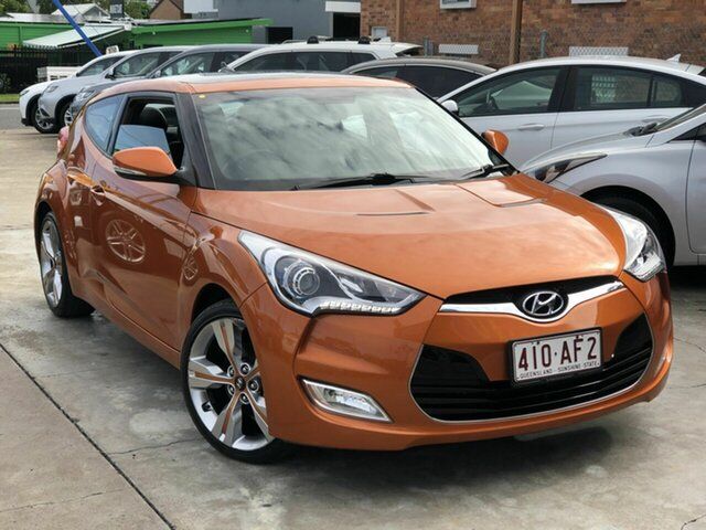 Used Hyundai Veloster FS2 + Coupe Chermside, 2012 Hyundai Veloster FS2 + Coupe Gold 6 Speed Manual Hatchback