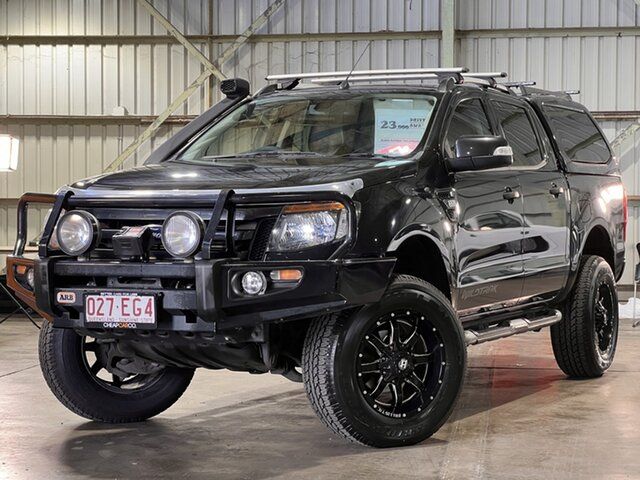 Used Ford Ranger PX Wildtrak Double Cab Rocklea, 2014 Ford Ranger PX Wildtrak Double Cab Black 6 Speed Sports Automatic Utility