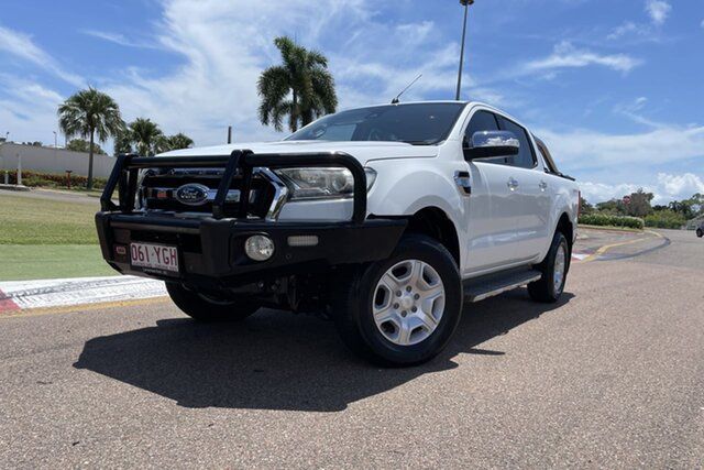 Used Ford Ranger PX MkII 2018.00MY XLT Double Cab 4x2 Hi-Rider Townsville, 2018 Ford Ranger PX MkII 2018.00MY XLT Double Cab 4x2 Hi-Rider Frozen White 6 Speed Sports Automatic
