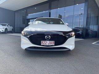 2023 Mazda 3 BP2H7A G20 SKYACTIV-Drive Touring White 6 Speed Sports Automatic Hatchback.