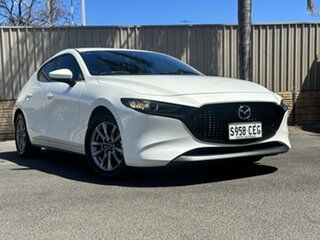 2020 Mazda 3 BP G20 Pure Snowflake White Pearl 6 Speed Automatic Hatchback