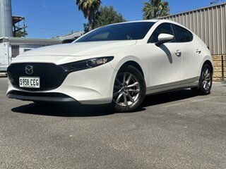 2020 Mazda 3 BP G20 Pure Snowflake White Pearl 6 Speed Automatic Hatchback