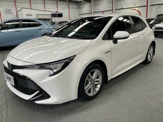 2019 Toyota Corolla ZWE211R SX Hybrid White Continuous Variable Hatchback.