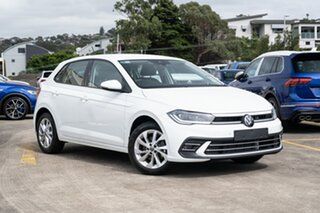 2023 Volkswagen Polo AE MY24 85TSI DSG Style Pure White 7 Speed Sports Automatic Dual Clutch.