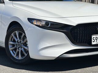 2020 Mazda 3 BP G20 Pure Snowflake White Pearl 6 Speed Automatic Hatchback.
