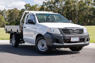 2014 Toyota Hilux TGN16R MY14 Workmate Glacier White 4 Speed Automatic Cab Chassis