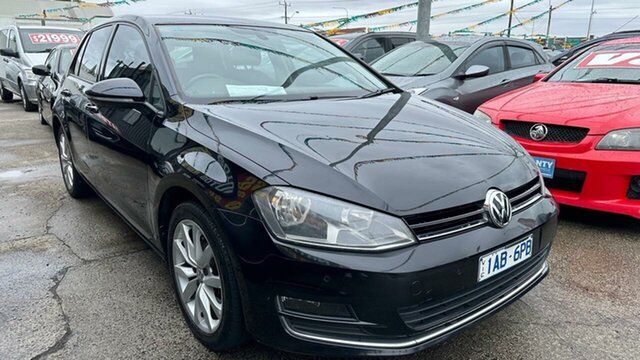 Used Volkswagen Golf VII MY14 103TSI DSG Highline Maidstone, 2013 Volkswagen Golf VII MY14 103TSI DSG Highline Black 7 Speed Sports Automatic Dual Clutch