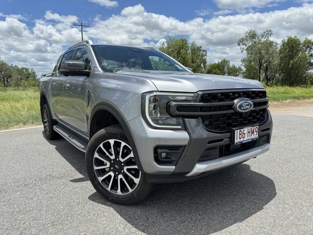 Used Ford Ranger PY 2023.50MY Wildtrak Emerald, 2023 Ford Ranger PY 2023.50MY Wildtrak Aluminium 10 Speed Sports Automatic Double Cab Pick Up