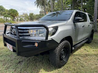 2016 Toyota Hilux GUN126R SR Double Cab Silver Sky 6 Speed Sports Automatic Utility.