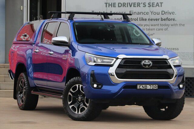 Pre-Owned Toyota Hilux GUN126R SR5 Double Cab Guildford, 2021 Toyota Hilux GUN126R SR5 Double Cab Nebula Blue 6 Speed Sports Automatic Utility