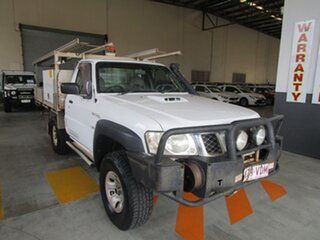 2010 Nissan Patrol GU 6 MY10 DX White 5 Speed Manual Cab Chassis