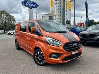 2021 Ford Transit Custom VN 2021.75MY 340L (Low Roof) Orange 6 Speed Automatic Double Cab Van