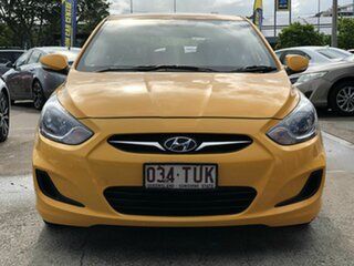 2014 Hyundai Accent RB2 Active Yellow 4 Speed Sports Automatic Hatchback.