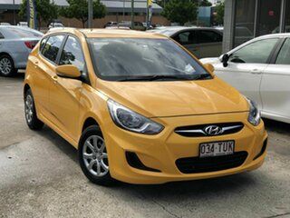 2014 Hyundai Accent RB2 Active Yellow 4 Speed Sports Automatic Hatchback.