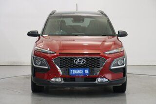 2018 Hyundai Kona OS MY18 Highlander D-CT AWD Red 7 Speed Sports Automatic Dual Clutch Wagon.