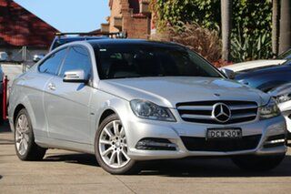 2012 Mercedes-Benz C180 W204 MY11 BE Indium Silver 7 Speed Automatic G-Tronic Coupe