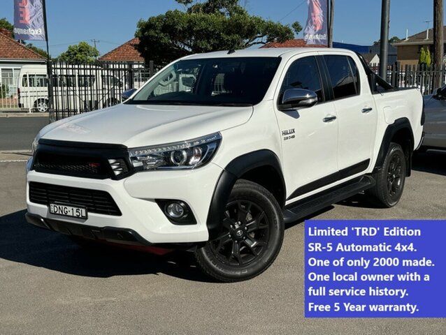 Used Toyota Hilux GUN126R SR5 Double Cab Newcastle, 2017 Toyota Hilux GUN126R SR5 Double Cab White 6 Speed Sports Automatic Utility