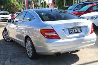 2012 Mercedes-Benz C180 W204 MY11 BE Indium Silver 7 Speed Automatic G-Tronic Coupe