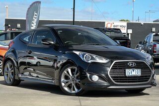 2015 Hyundai Veloster FS4 Series II SR Coupe D-CT Turbo Black 7 Speed Sports Automatic Dual Clutch.