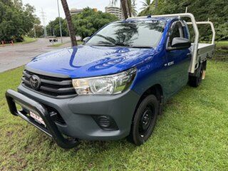 2021 Toyota Hilux TGN121R Workmate 4x2 Nebula Blue 5 Speed Manual Cab Chassis.