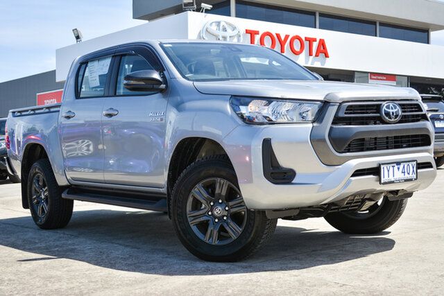 Pre-Owned Toyota Hilux GUN126R SR Double Cab Preston, 2023 Toyota Hilux GUN126R SR Double Cab Silver Sky 6 Speed Sports Automatic Utility