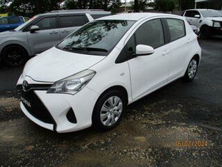 2015 Toyota Yaris NCP130R Ascent White 4 Speed Automatic Hatchback.