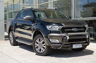 2017 Ford Ranger PX MkII Wildtrak Double Cab Black 6 Speed Sports Automatic Utility.