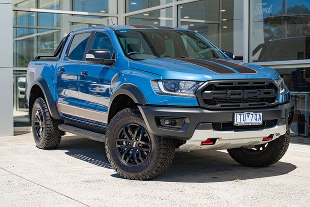 Used Ford Ranger PX MkIII 2021.75MY Raptor X Pick-up Double Cab Ferntree Gully, 2021 Ford Ranger PX MkIII 2021.75MY Raptor X Pick-up Double Cab Blue 10 Speed Sports Automatic