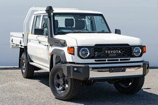 2023 Toyota Landcruiser Vdjl79R GXL Double Cab White 5 Speed Manual Cab Chassis.