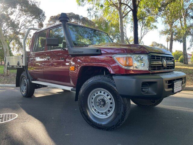 Used Toyota Landcruiser VDJ79R Workmate Double Cab Hillcrest, 2023 Toyota Landcruiser VDJ79R Workmate Double Cab Maroon 5 Speed Manual Cab Chassis