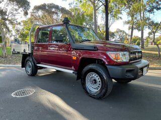 2023 Toyota Landcruiser VDJ79R Workmate Double Cab Maroon 5 Speed Manual Cab Chassis