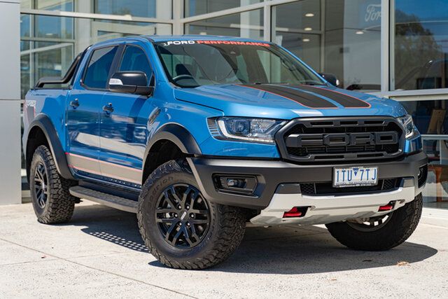 Used Ford Ranger PX MkIII 2021.75MY Raptor X Pick-up Double Cab Ferntree Gully, 2021 Ford Ranger PX MkIII 2021.75MY Raptor X Pick-up Double Cab Blue 10 Speed Sports Automatic
