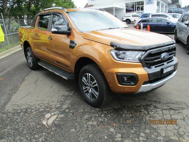 Used Ford Ranger PX MkIII 2021.75MY Wildtrak Moss Vale, 2022 Ford Ranger PX MkIII 2021.75MY Wildtrak Orange 10 Speed Sports Automatic Double Cab Pick Up