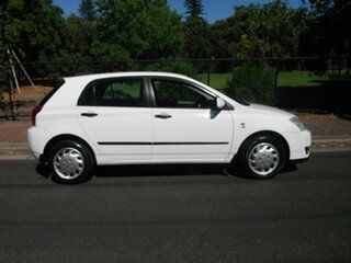 2004 Toyota Corolla ZZE122R Ascent Seca White 5 Speed Manual Hatchback