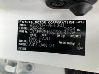 2021 Toyota Camry ASV70R Ascent White 6 Speed Sports Automatic Sedan