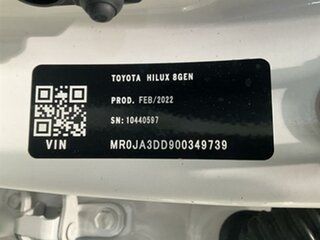2022 Toyota Hilux GUN136R SR Hi-Rider (4x2) White 6 Speed Manual Double Cab Pick Up