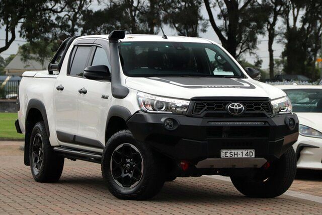 Pre-Owned Toyota Hilux GUN126R Rugged X Double Cab Warwick Farm, 2019 Toyota Hilux GUN126R Rugged X Double Cab White 6 Speed Sports Automatic Utility