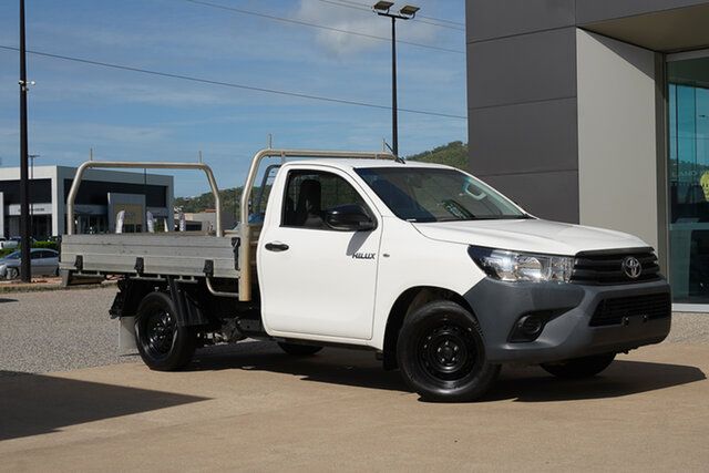 Used Toyota Hilux GUN122R Workmate Double Cab 4x2 Townsville, 2019 Toyota Hilux GUN122R Workmate Double Cab 4x2 White 5 Speed Manual Utility